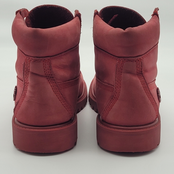 Timberland Boys Premium 6" Waterproof Boots - Red, Size 2 - Picture 5 of 10